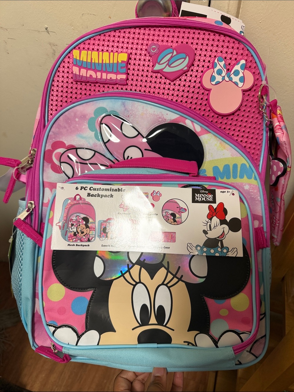 Disney Minnie Mouse Kids Backpack - Pink, Blue